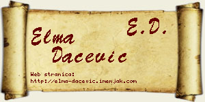 Elma Dačević vizit kartica
